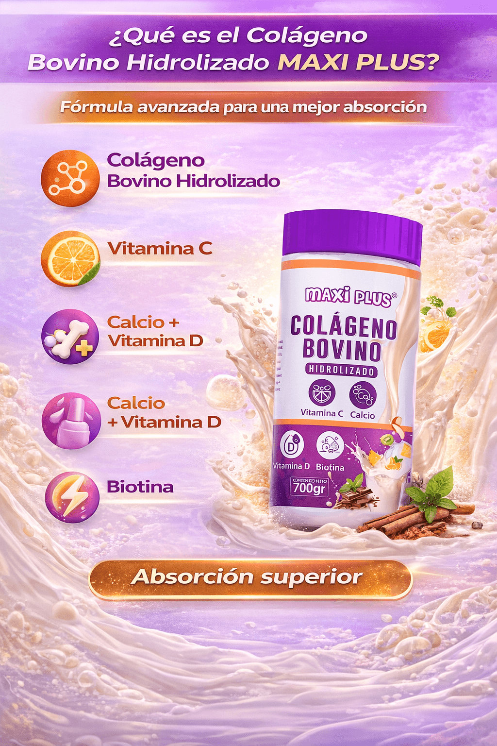 Recupera la firmeza de tu piel, fortalece tus articulaciones y cuida tus huesos desde adentro