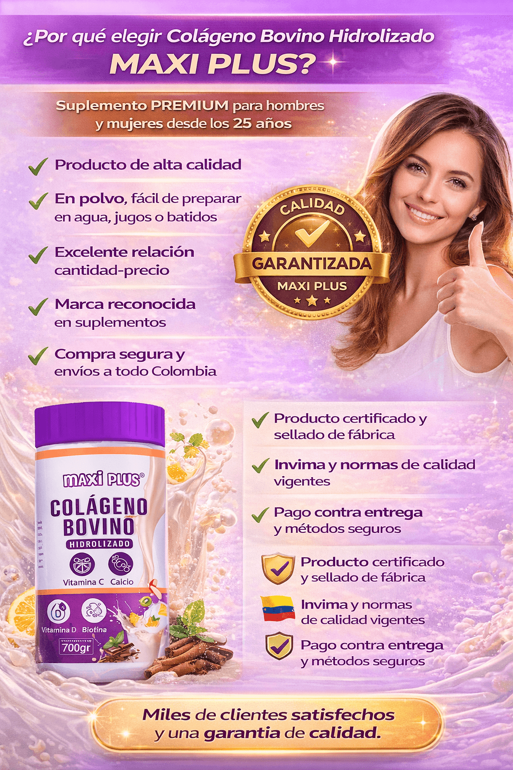Recupera la firmeza de tu piel, fortalece tus articulaciones y cuida tus huesos desde adentro
