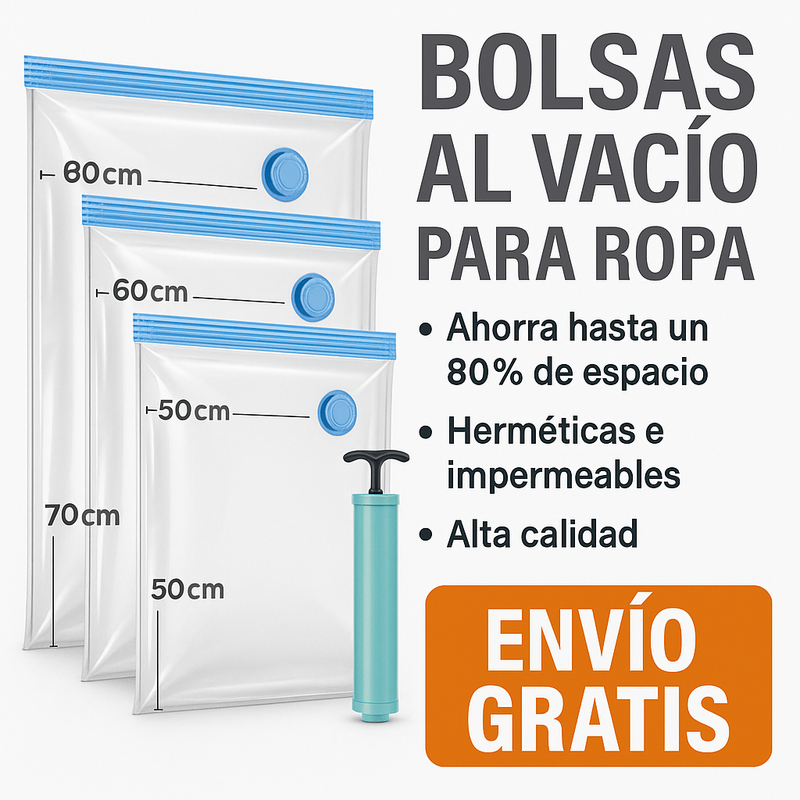 Bolsas de aspiradora al vacío para ropa